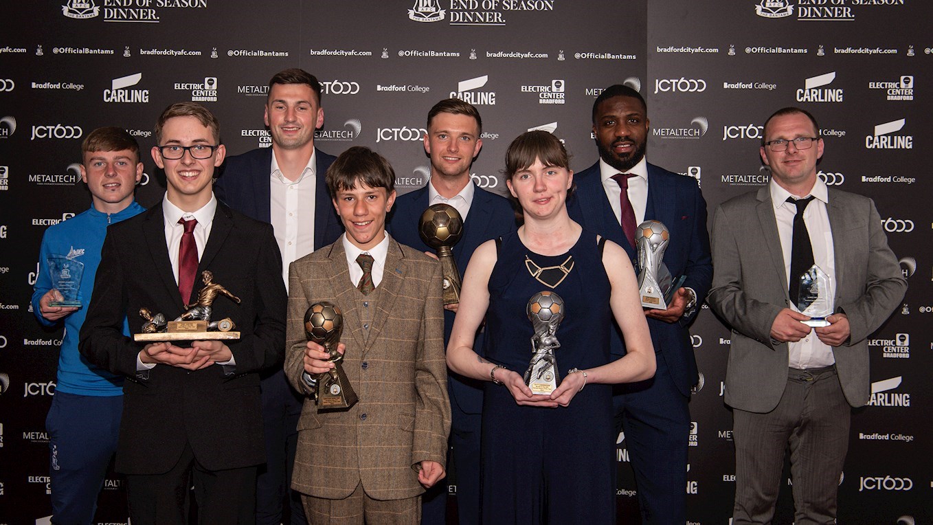 O’CONNOR SCOOPS MAIN AWARDS AT END OF SEASON DINNER | News | Bradford City